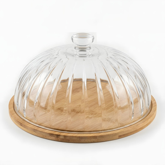 Cake Serving Platter with Glass Lid